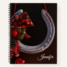 馬術クリスマスぶら下がったの馬蹄写真 ノートブック