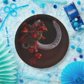 馬術クリスマスぶら下がったの馬蹄写真 ペーパープレート (パーティー)