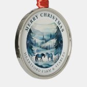 馬術クリスマスウマフェスティバル冬林 メタルオーナメント (右)