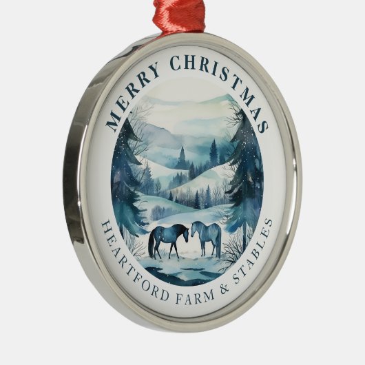 馬術クリスマスウマフェスティバル冬林 メタルオーナメント (右)