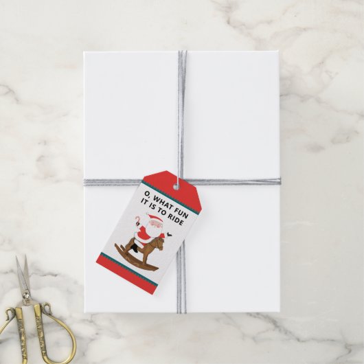 馬術クリスマスギフトタグ ギフトタグ (より糸付き)