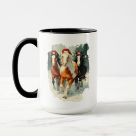 馬術クリスマスマグカップ マグカップ