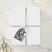 馬術グラフィック鉛筆スケッチ白黒 ギフトタグ (より糸付き)