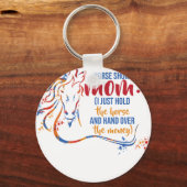 馬術ショー・ママのための面白い馬術ショーTシャツ キーホルダー (正面)