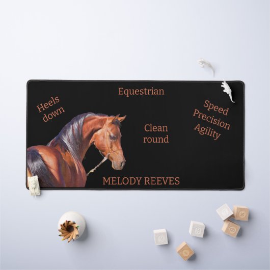 馬術スポーツドレスゲパーソナライズされたージ デスクマット (キッズテーブル)