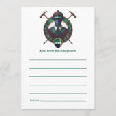 馬術テーマ名門私立校風のポロベビーシャワー アドバイスカード (正面)