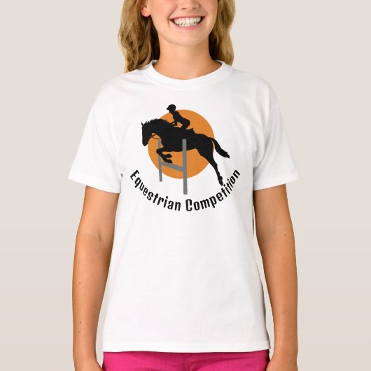 馬術デザインTシャツ Tシャツ (正面)