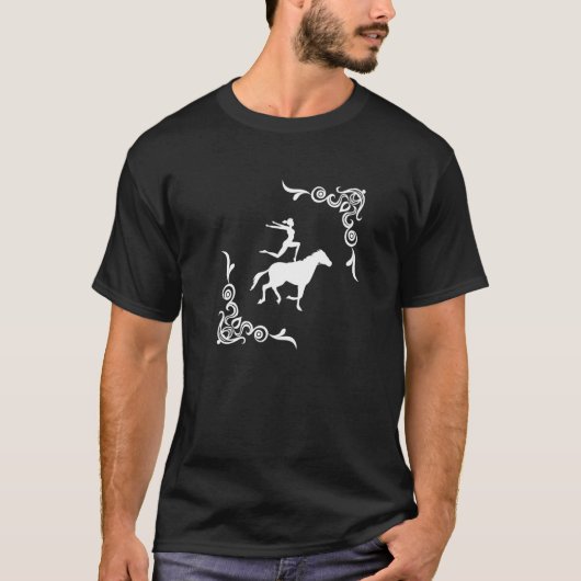 馬術バールティング 馬の曲芸 Tシャツ (正面)