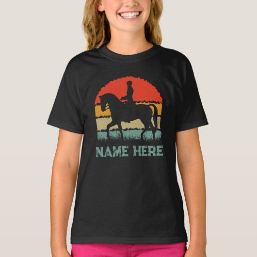 馬術パーソナライズされたのTシャツ Tシャツ (正面)
