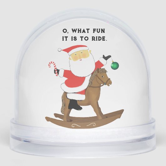 馬術ホリデーギフトスノーグローブ (正面)