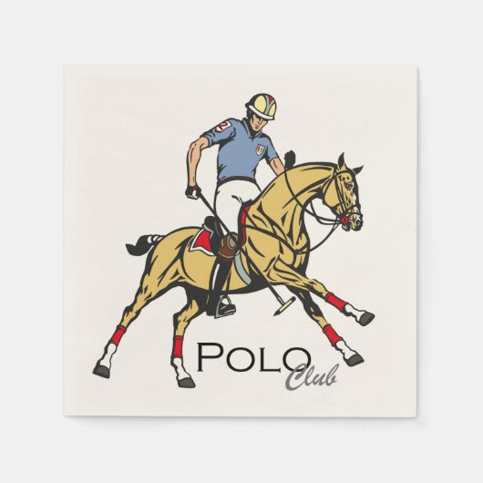 馬術ポロスポーツクラブ スタンダードカクテルナプキン (正面)