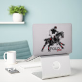 馬術ポロスポーツ シール (デスク上のノートパソコン)