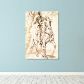 馬術ポートレートの勉強 キャンバスプリント (インサイチュ (ウッドフロア))