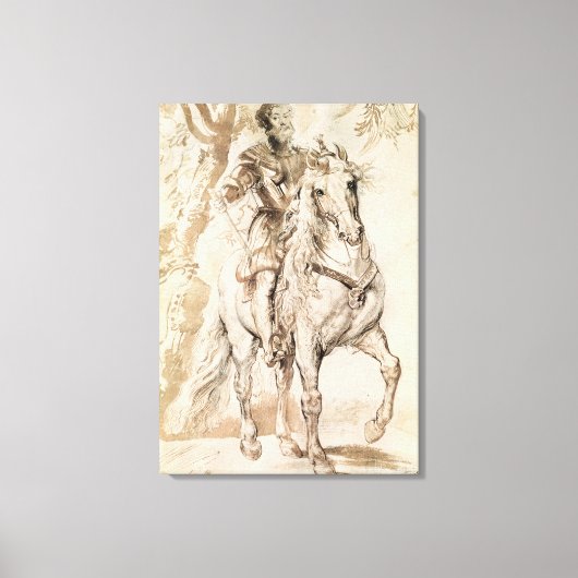 馬術ポートレートの勉強 キャンバスプリント (正面)