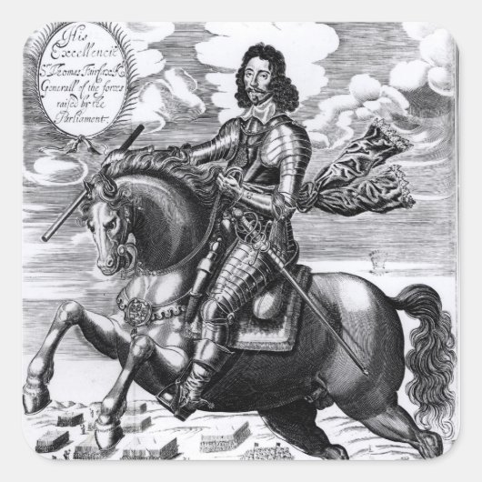 馬術ポートレート スクエアシール (正面)