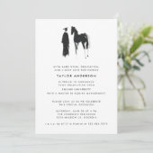 馬術モダン馬の写真卒業 招待状 (スタンド正面)