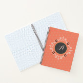 馬術モノグラムのラッキー馬蹄型 ノートブック (内部)