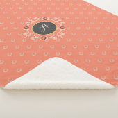 馬術モノグラム幸運な馬靴 シェルパブランケット (3/4)