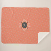 馬術モノグラム幸運な馬靴 シェルパブランケット (正面(横))