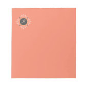 馬術モノグラム幸運な馬靴 ノートパッド (正面)