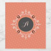 馬術モノグラム幸運な馬靴 ワインラベル (シングルラベル)