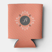 馬術モノグラム幸運な馬靴 缶クーラー (正面)