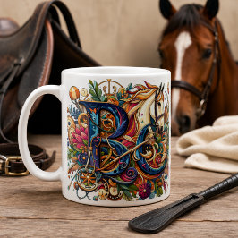 馬術ライダー 馬 マグカップ