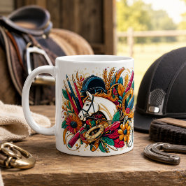 馬術ライダー 馬 マグカップ