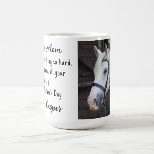 馬術ライフカスタム馬好き コーヒーマグカップ (中央)