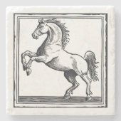 馬術ヴィンテージ馬エレガント階級 ストーンコースター (正面)