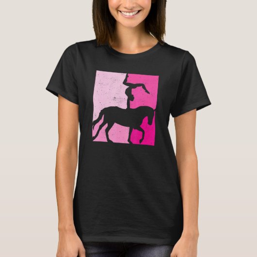 馬術ヴォールティング 馬 Tシャツ (正面)