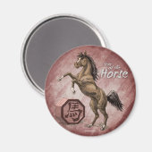 馬術中国の〔占星術の〕十二宮図年 マグネット (正面/裏面)