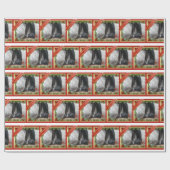 馬術乗馬ブーツグレイ馬 ラッピングペーパー (フラット)