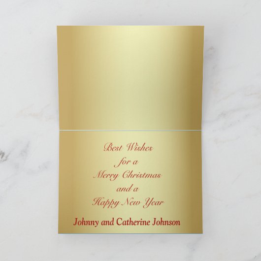 馬術乗馬ブーツ馬メリークリスマスカード シーズンカード (内部)