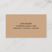 馬術乗馬レッスンサービス 名刺 (裏面)