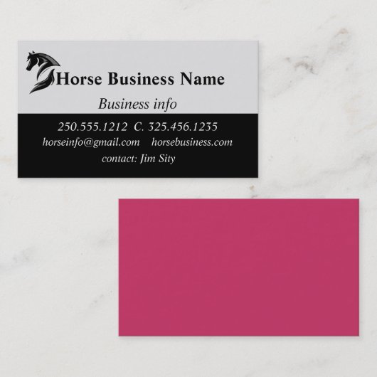 馬術乗馬教習 名刺 (正面/裏面)