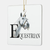 馬術側のアイユニコーン セラミックオーナメント (左)