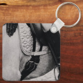 馬術写真パーソナライズされたマイホース キーホルダー (裏面)