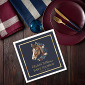 馬術名門私立校風の群のフローラベビーシャワー スタンダードカクテルナプキン