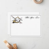 馬術名門私立校風の馬ジャンピングホーンノートカードコール ノートカード (正面/裏面インサイチュ)