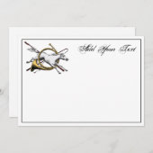 馬術名門私立校風の馬ジャンピングホーンノートカードコール ノートカード (正面/裏面)