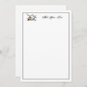 馬術名門私立校風の馬ジャンピングホーンノートカードコール ノートカード (正面/裏面)