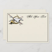 馬術名門私立校風の馬跳びホーンノートカードEcr ノートカード (正面/裏面)