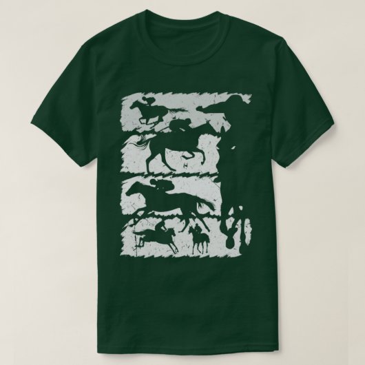 馬術型シルエット乗馬 Tシャツ (デザイン正面)