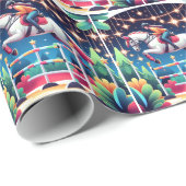 馬術女跳び馬イベント休日 ラッピングペーパー (ロールコーナー)