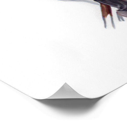 馬術師の女性 ポスター (角)