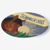 馬術師の愛人ブラウン馬 ペーパープレート (アングル)