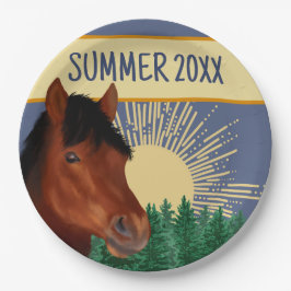 馬術師の愛人ブラウン馬 ペーパープレート