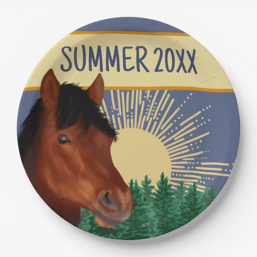 馬術師の愛人ブラウン馬 ペーパープレート (正面)