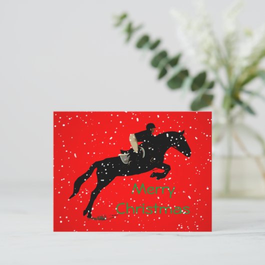 馬術師ジャンピン素晴らしクリスマス シーズンポストカード (スタンド正面)
